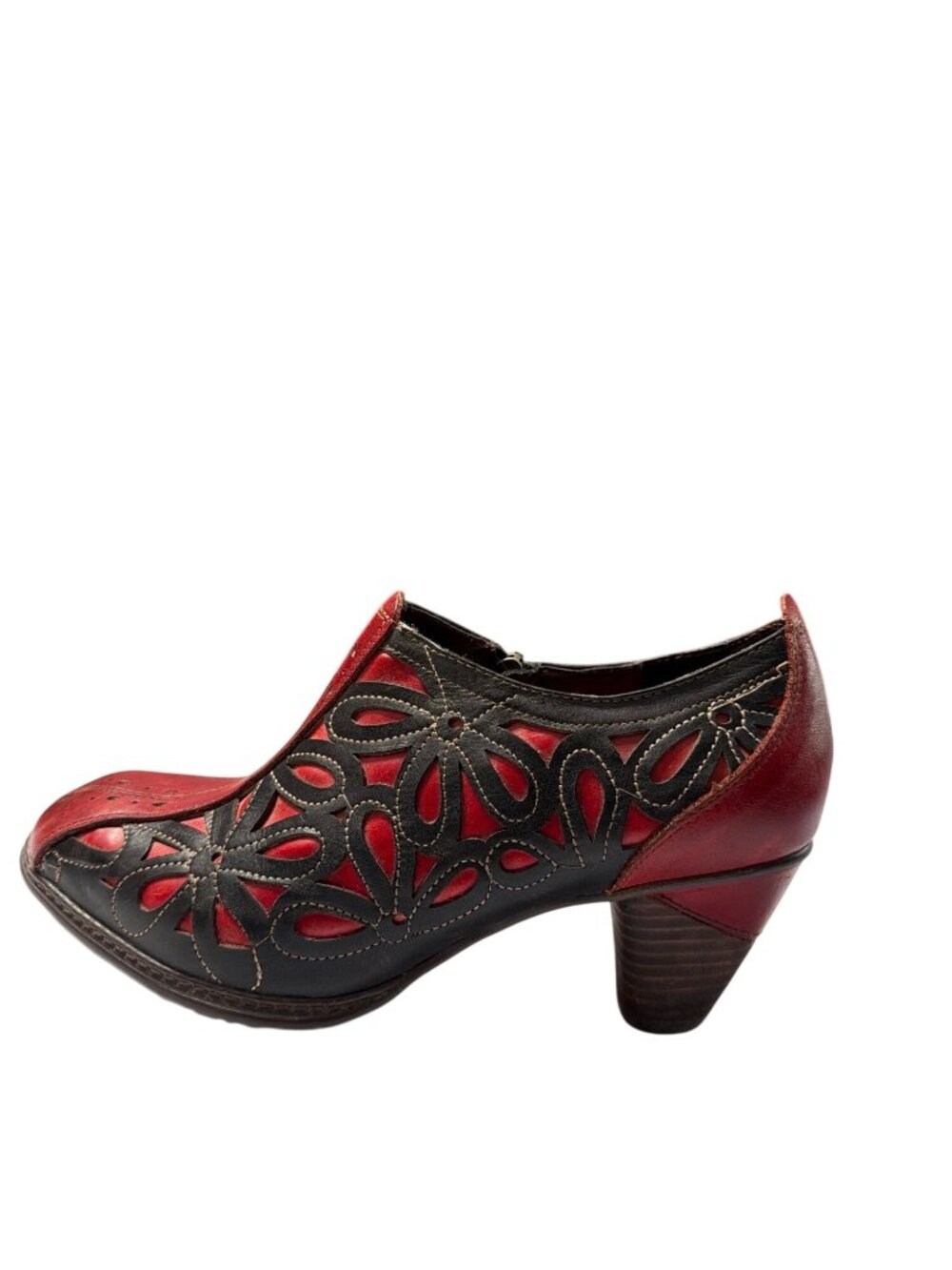 LArtiste Leather Floral Ankle Booties - Picture 9 of 9